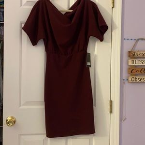 Burgundy cocktail dress